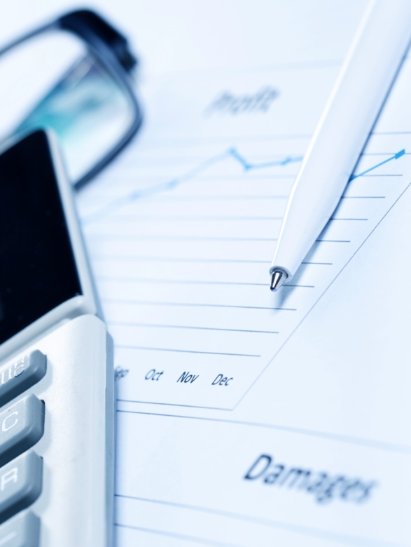 Close up of different business objects on the workplace